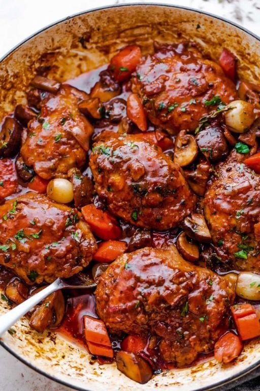 Coq au Vin with Chicken Thighs