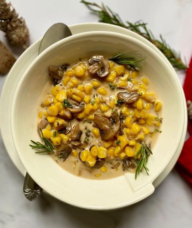 Corn and Mushroom Creamy Medley