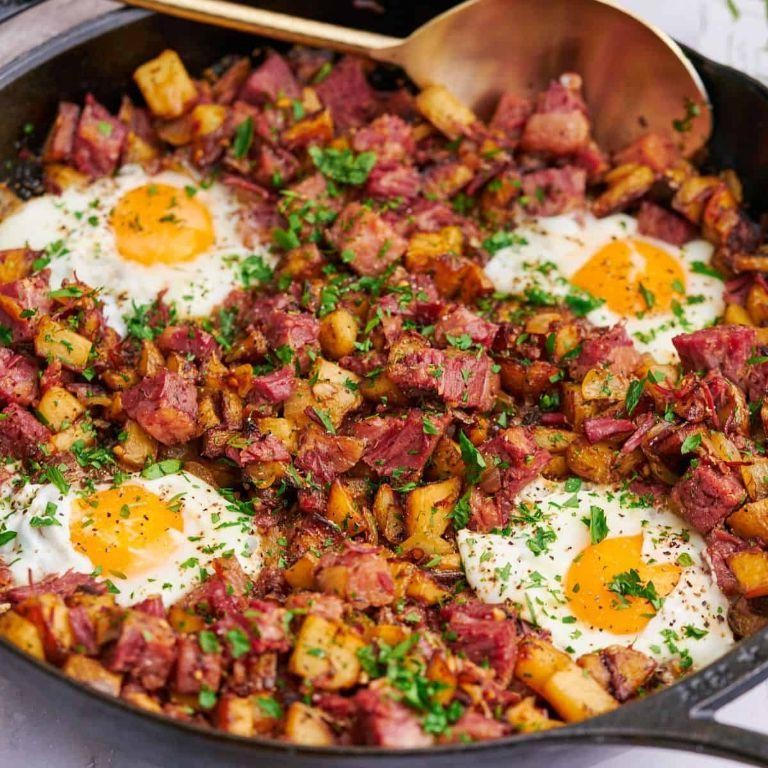 Corned Beef Hash with Fried Eggs