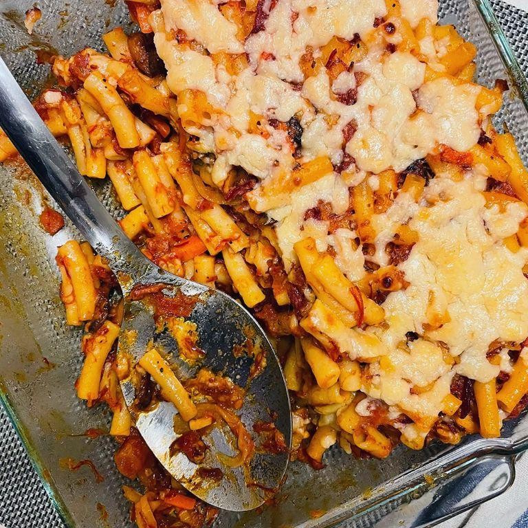 Corned Beef and Pasta Bake with Cheese