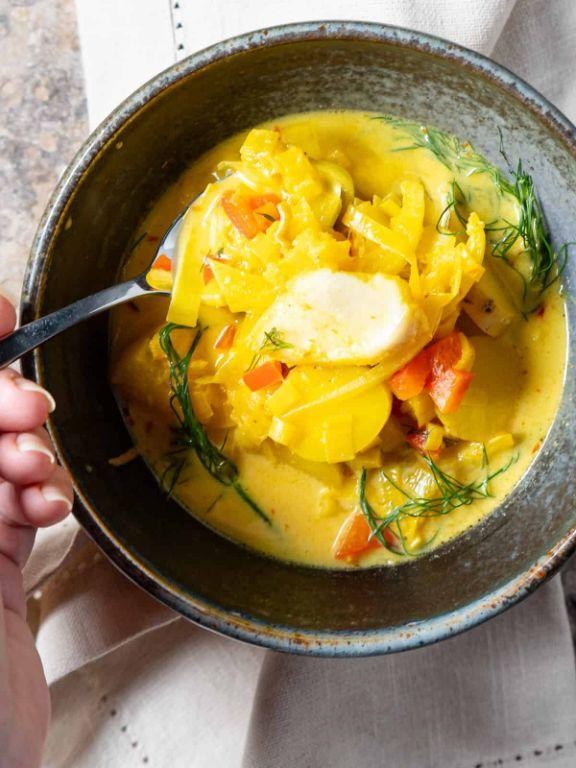 Corvina Fish Stew with Potatoes and Saffron