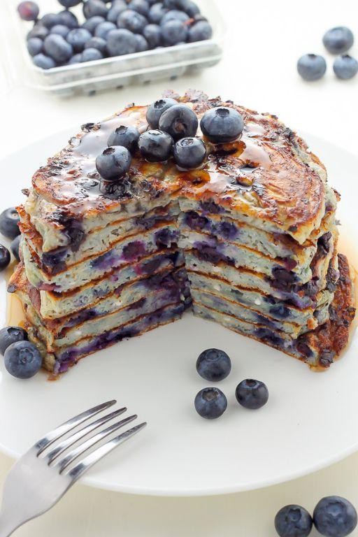 Cottage Cheese Pancakes with Berries