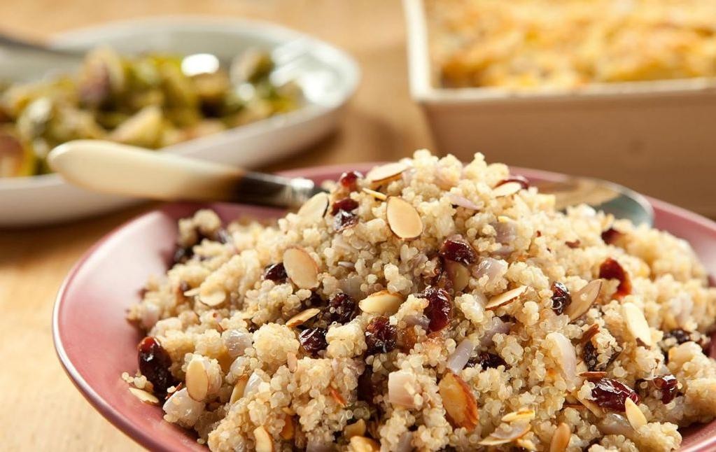 Couscous and Quinoa Pilaf with Dried Cranberries