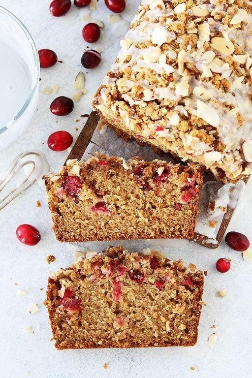 Cranberry Almond Low Salt Quick Bread