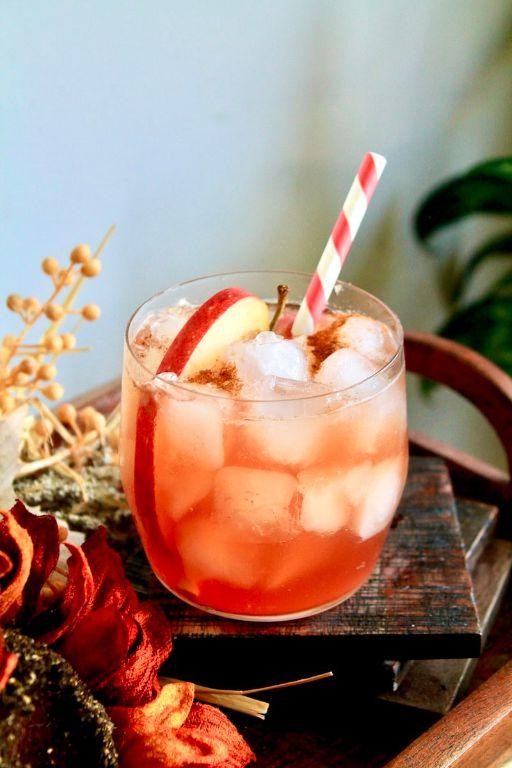 Cranberry Apple Bourbon Spritz