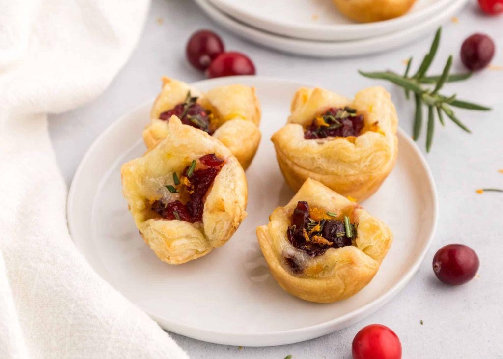 Cranberry Mint Pastry Poppers
