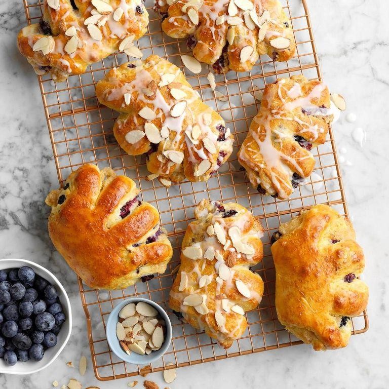 Cranberry Orange Bear Claw Pastries