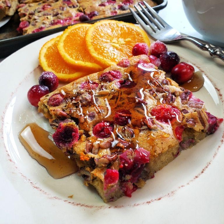 Cranberry Orange Pancake Casserole Treat