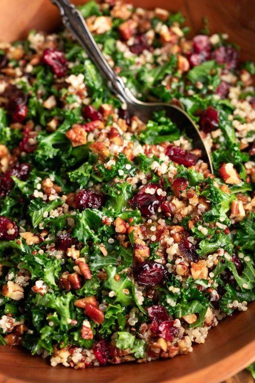 Cranberry Pecan Quinoa and Feta Salad