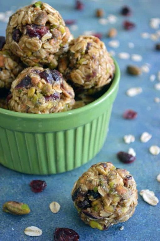Cranberry Pistachio No-Bake Drops
