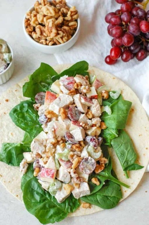 Cranberry Walnut Waldorf Salad Wrap