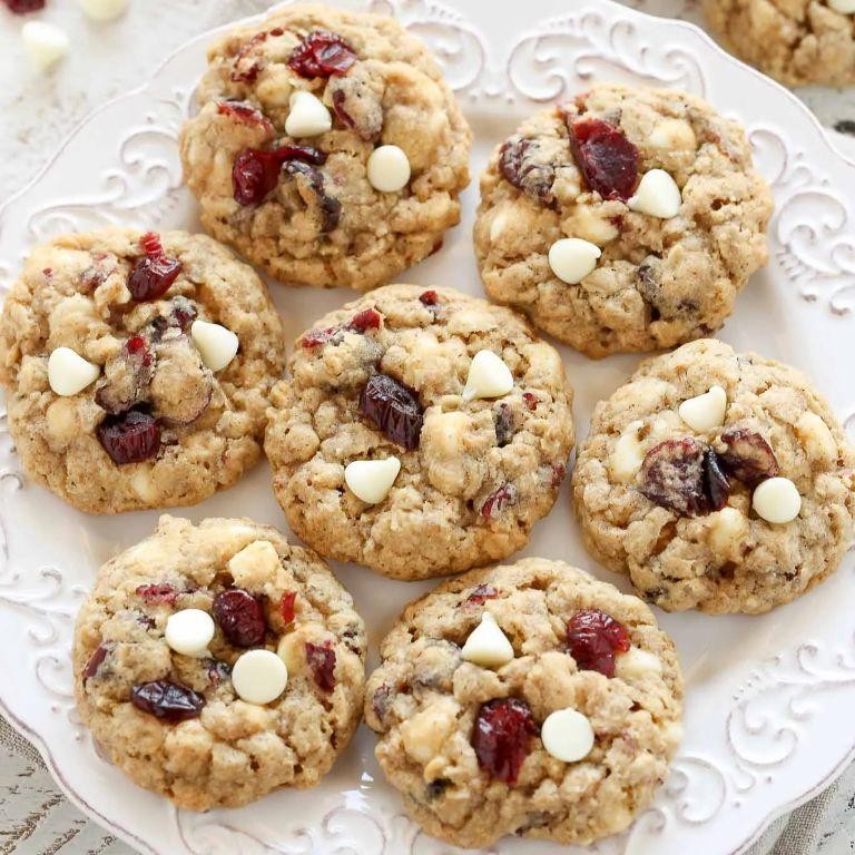 Cranberry White Chocolate Peanut Butter Oatmeal Cookies