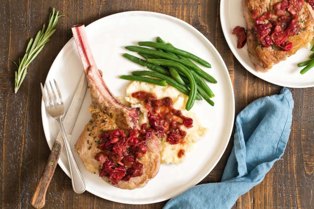 Cranberry and Balsamic Glazed Veal Steak