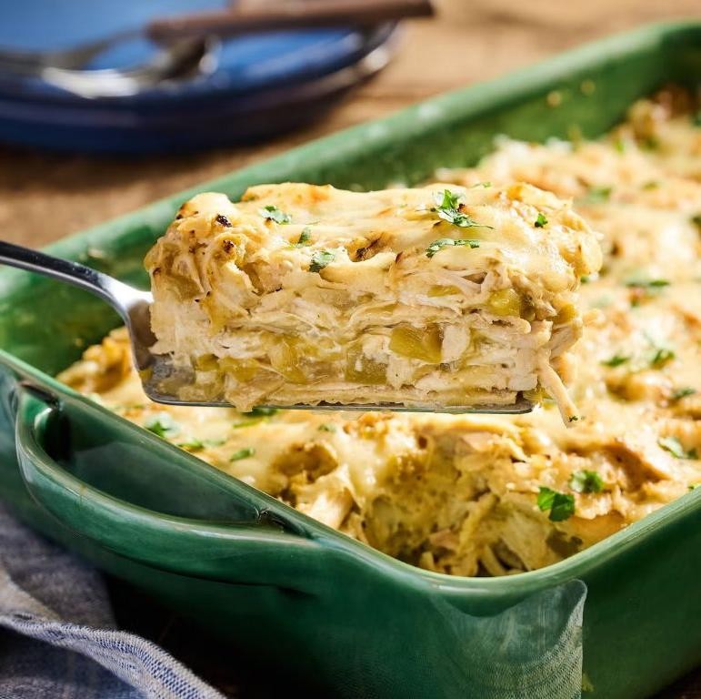 Cream of Chicken Enchilada Casserole