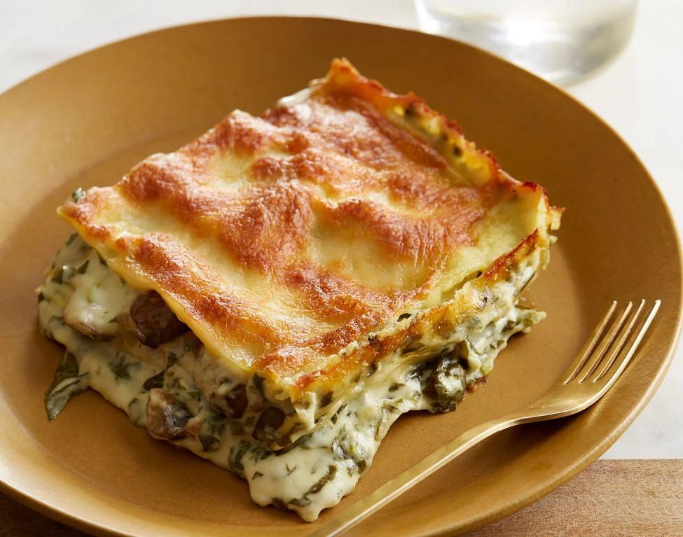 Cream of Mushroom and Spinach Lasagna