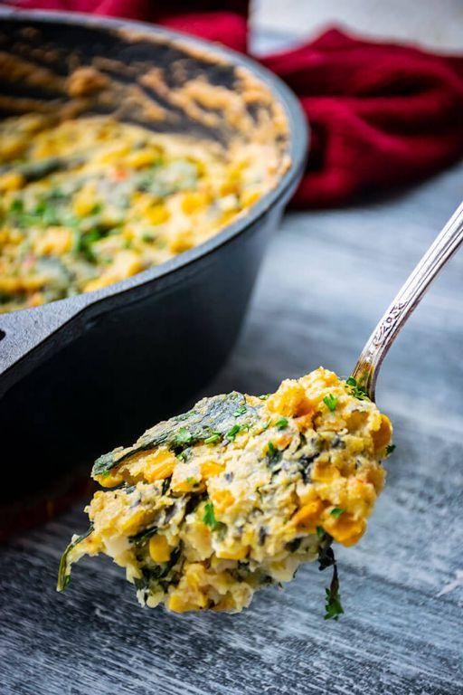 Cream-Style Corn and Spinach Casserole