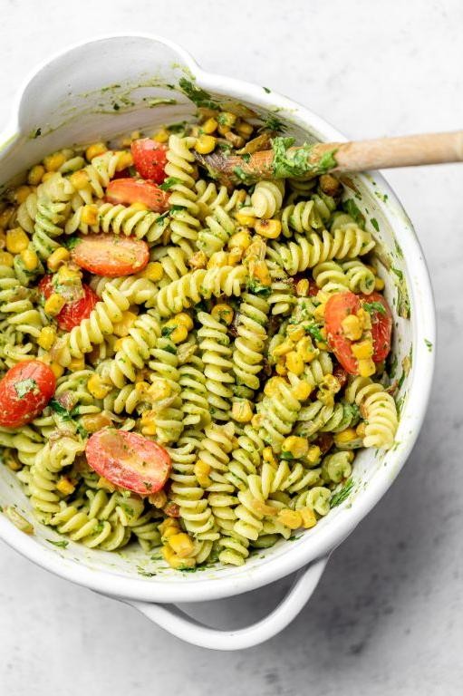 Creamy Avocado Rotini Pasta Salad