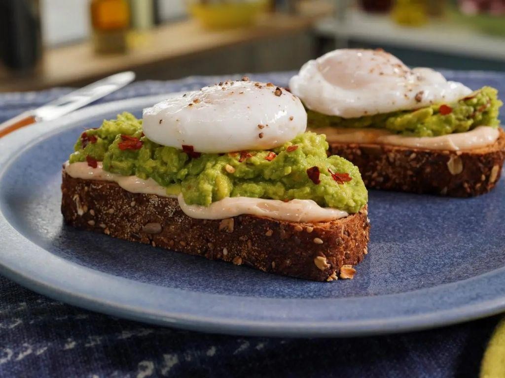 Creamy Avocado Toast with Poached Eggs