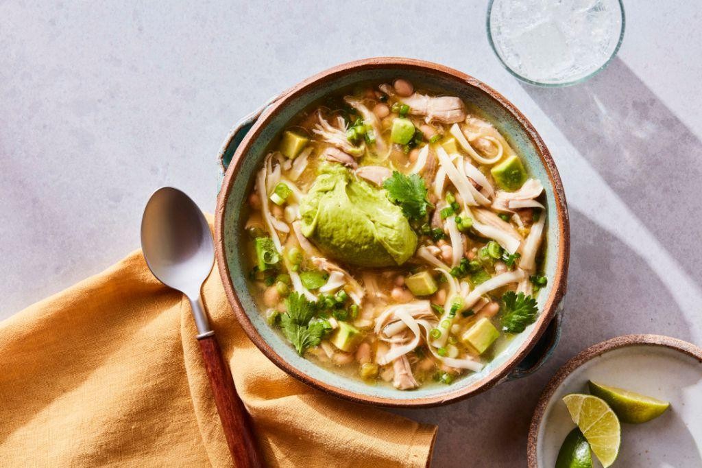 Creamy Avocado White Chicken Chili