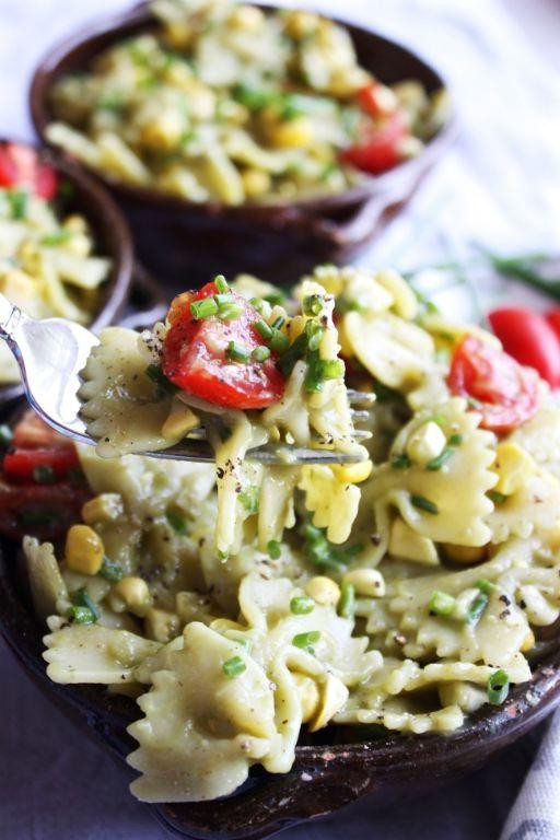 Creamy Avocado and Bow Tie Salad