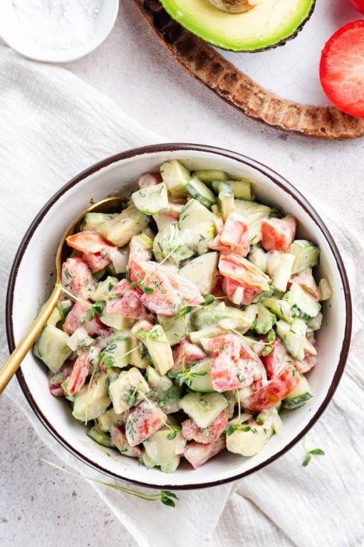 Creamy Avocado and Tomato Salad