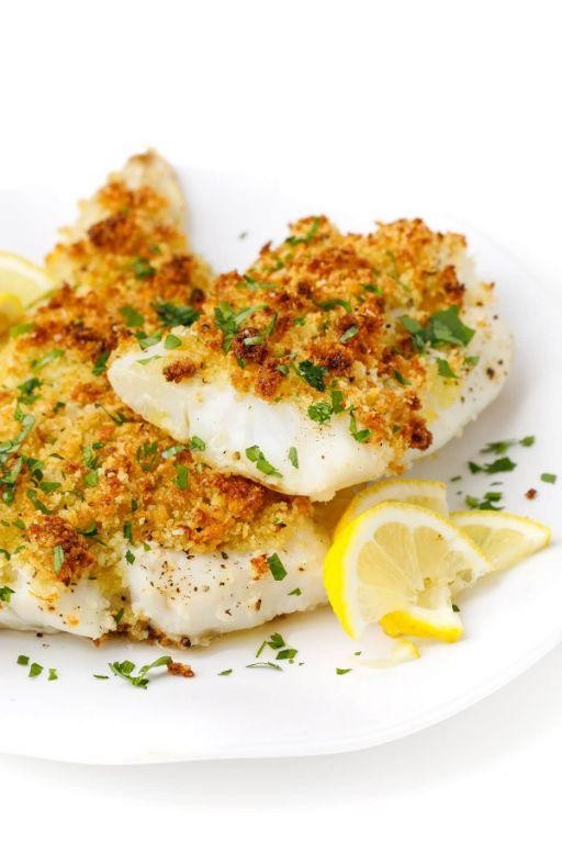 Creamy Baked Monkfish with Parmesan Crust