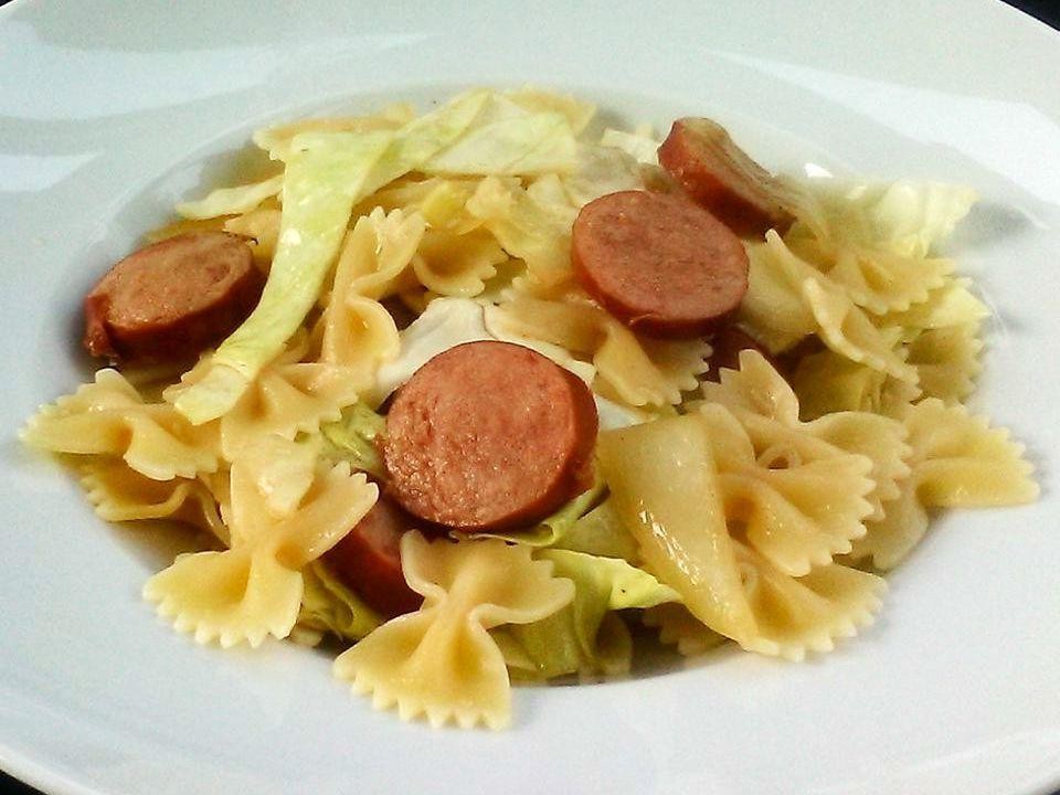 Creamy Cabbage and Smoked Sausage Pasta