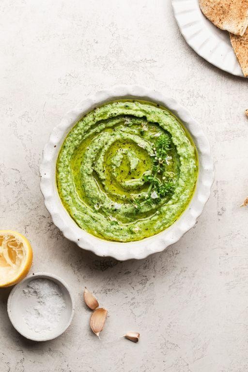 Creamy Cannellini Bean and Basil Dip