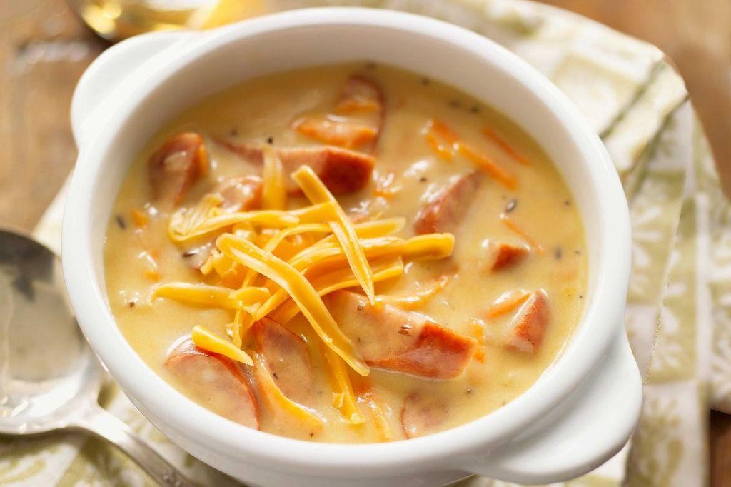 Creamy Cheddar Brats Soup