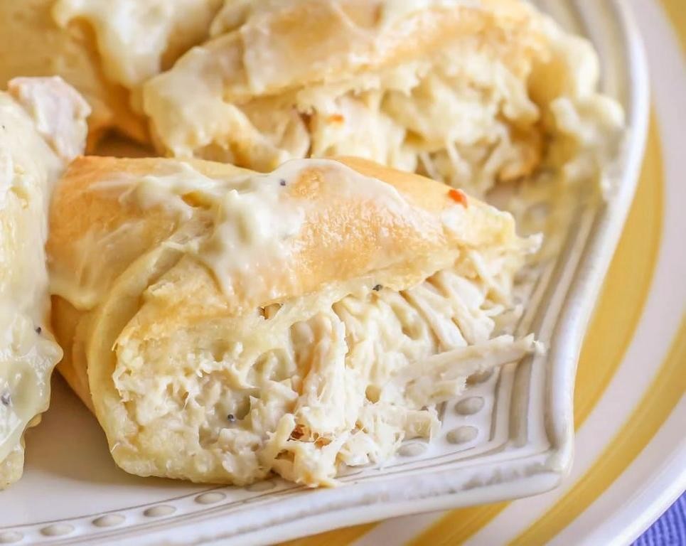 Creamy Chicken Stuffed Crescent Rolls