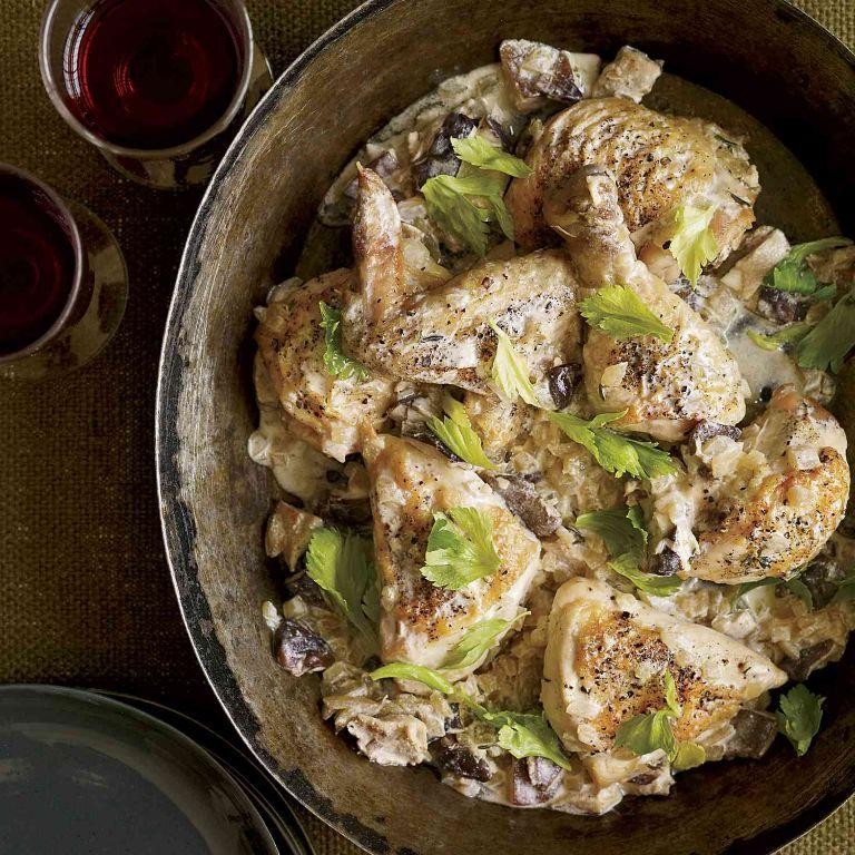 Creamy Chicken and Mushroom Fricassee