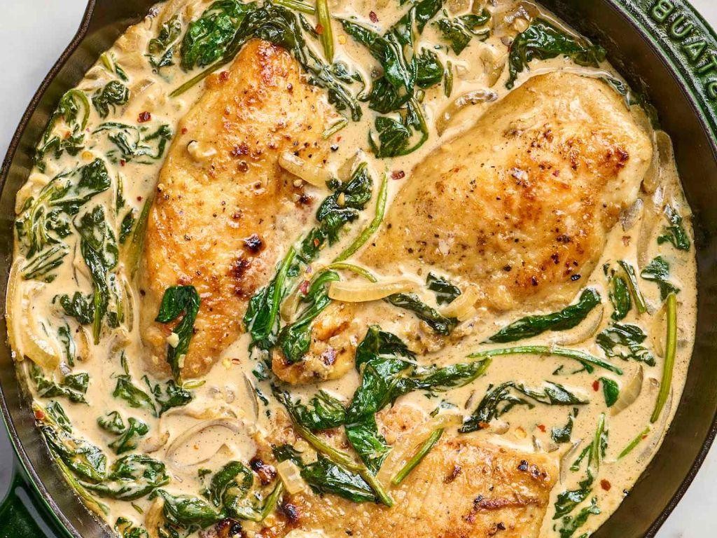 Creamy Chicken and Spinach Skillet