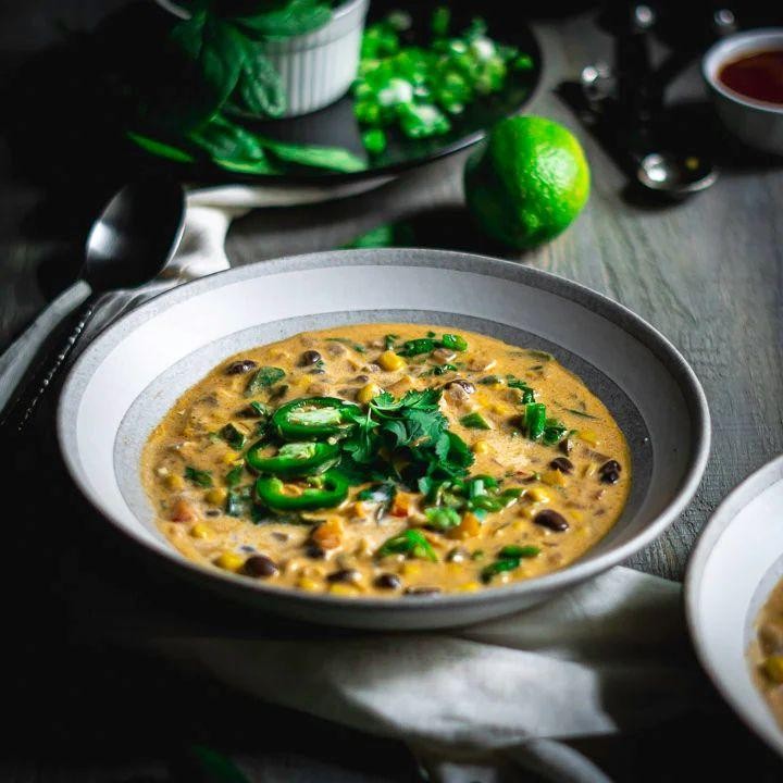 Creamy Corn and Black Bean Chowder