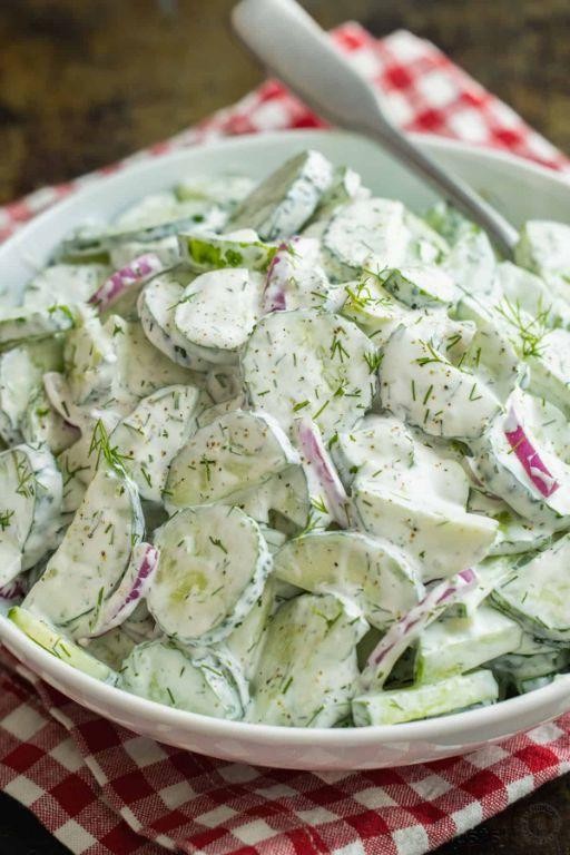 Creamy Cucumber and Dill Mayonnaise Salad