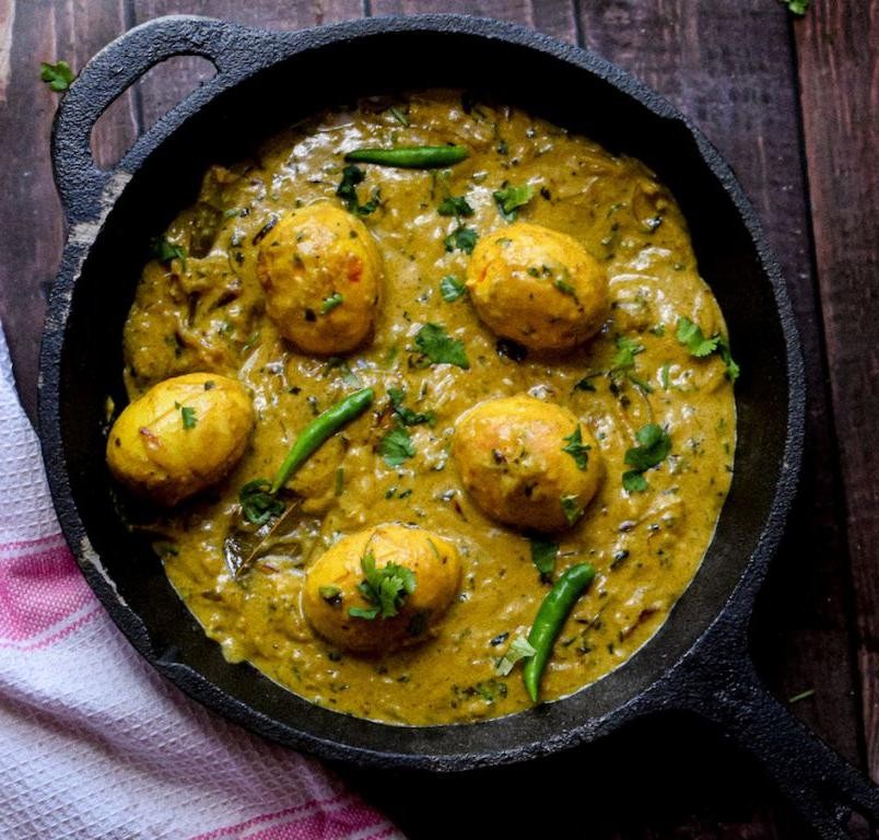 Creamy Curried Chicken and Egg Skillet
