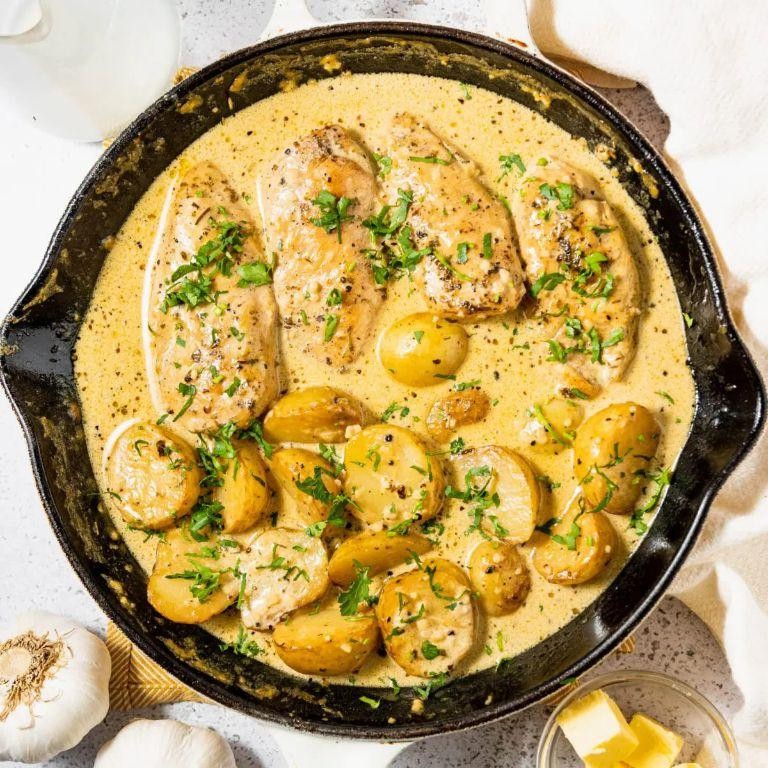 Creamy Dijon Chicken Tenderloin and Potato Casserole