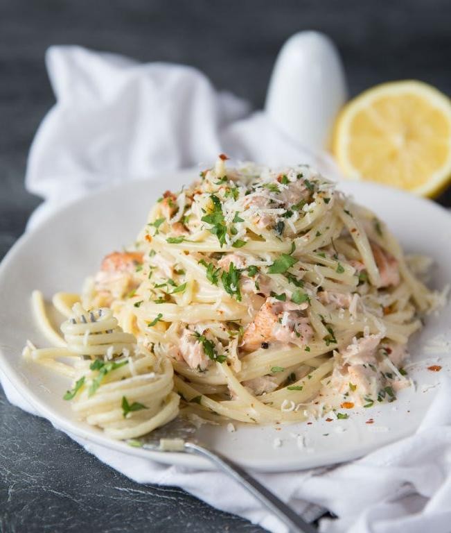 Creamy Dill Salmon Pasta