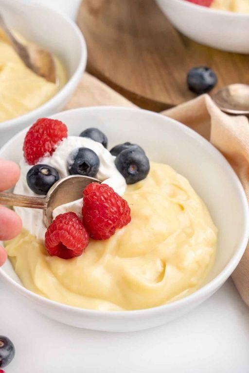 Creamy Egg White Custard with Vanilla