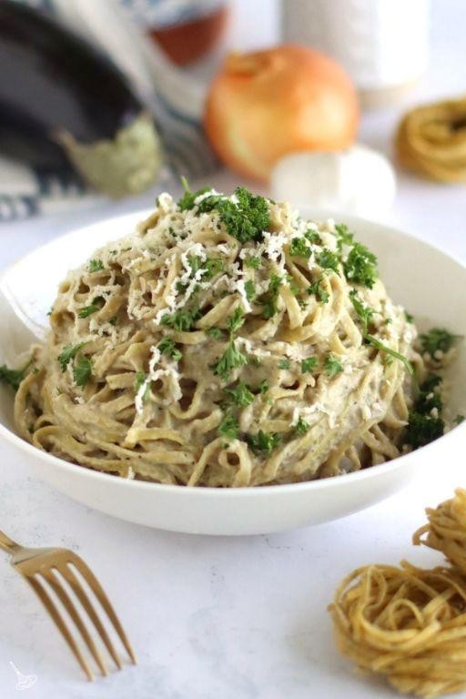 Creamy Eggplant Alfredo