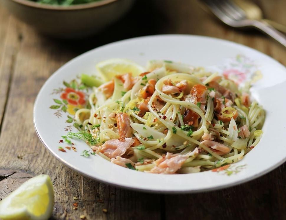 Creamy Fennel and Salmon Pasta