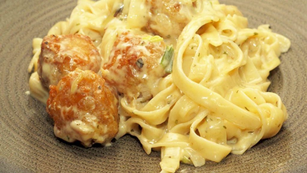 Creamy Fish Ball Alfredo Pasta