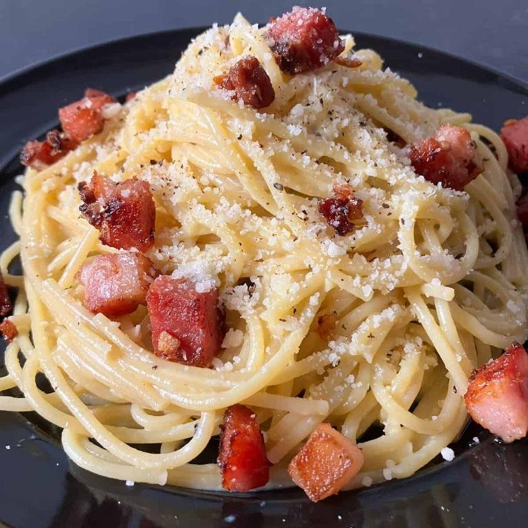 Creamy Garlic Keto Pork Belly Alfredo