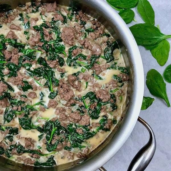 Creamy Ground Beef and Spinach Delight