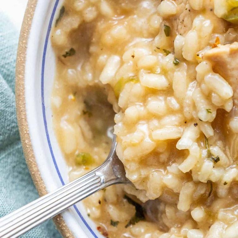 Creamy Ground Chicken Risotto