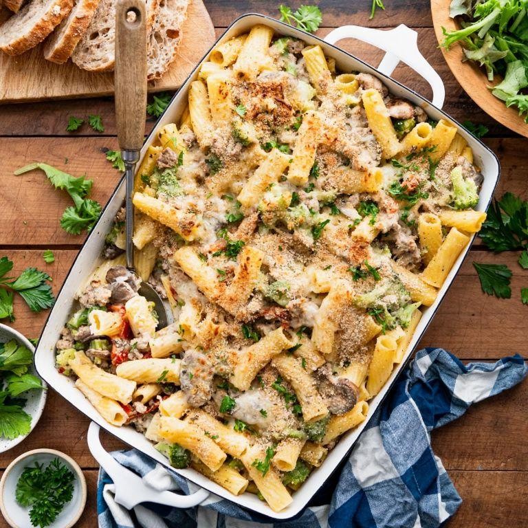 Creamy Ground Turkey Pasta Bake