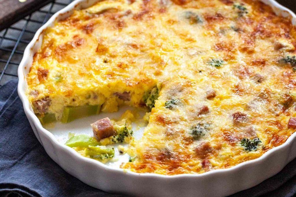 Creamy Ham, Broccoli, and Cheese Quiche