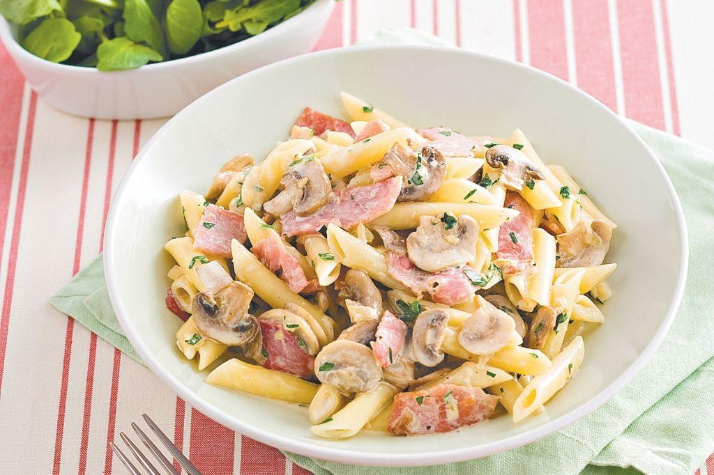 Creamy Ham and Mushroom Pasta