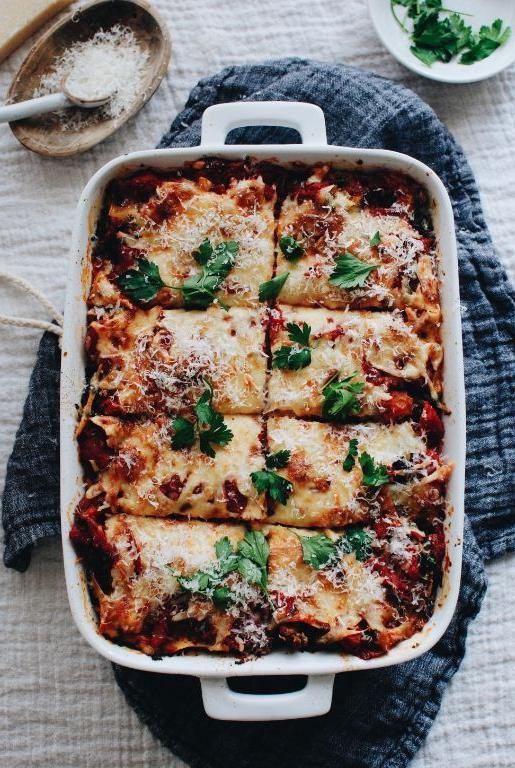Creamy Kale and Beef Lasagna