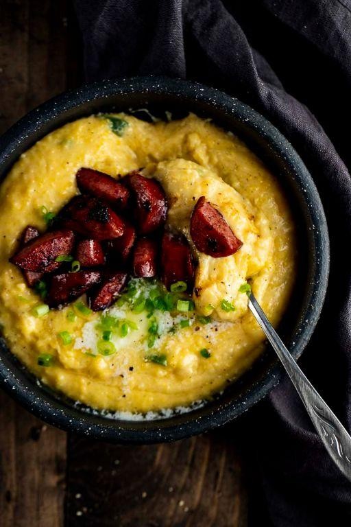 Creamy Kielbasa and Grits