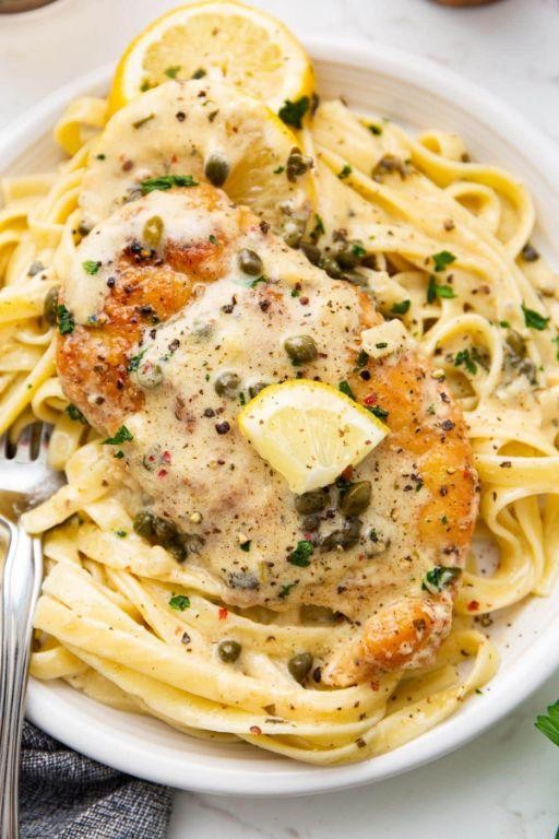 Creamy Lemon Chicken and Mushroom Piccata